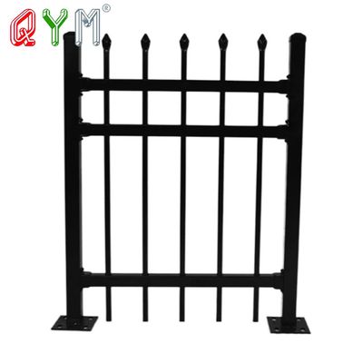 Square Tube Steel Picket Fence Grden Modern Wrought Iron Fence Panels