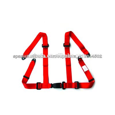 red 4-point racing car open car seat belt
