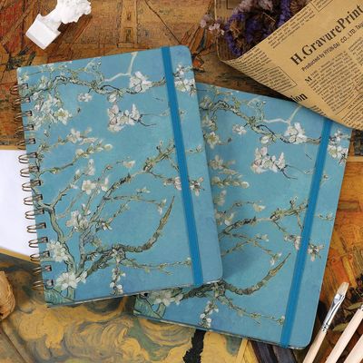 Spiral Lined Notebook Journal 6.3" X 8.35", Hardcover, Back Pocket, Strong Twin-Wire Binding with Pr