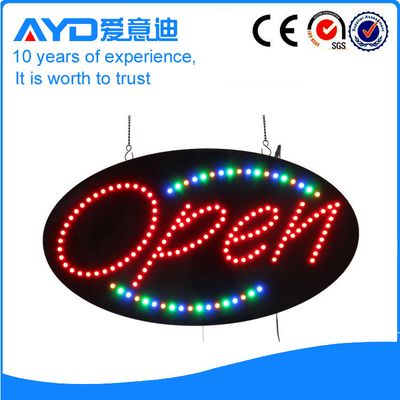 Customized allowed super bright flash led open sign