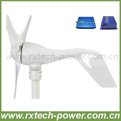 Wind turbine generator set with 600W off-grid Pure Sine Wave Inverter and wind/solar hybrid controll