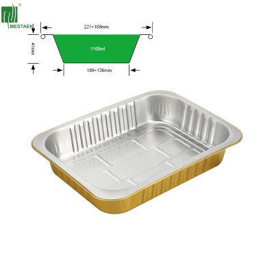 disposable Containers Rectangular Disposable Aluminum Foil Pans for food bbq