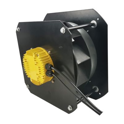 220mm EC backward curved centrifugal fan with support bracket and panel