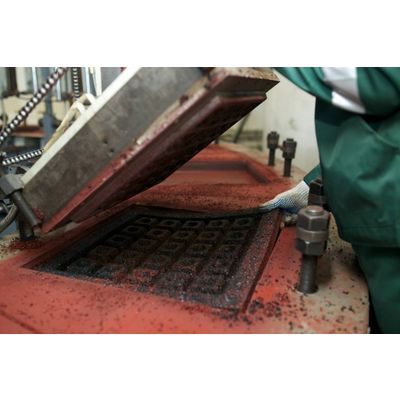 Rubber tile production plant