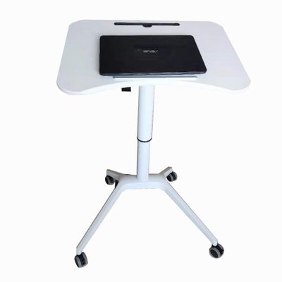 Presentation cart in height adjustable table classroom station