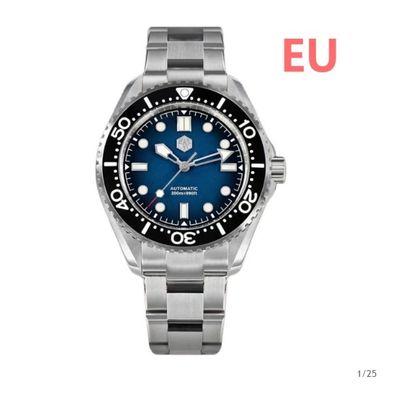 San Martin New Updated Men Diving Watch Helium Device NH35 Automatic Mechanical 300m Waterproof