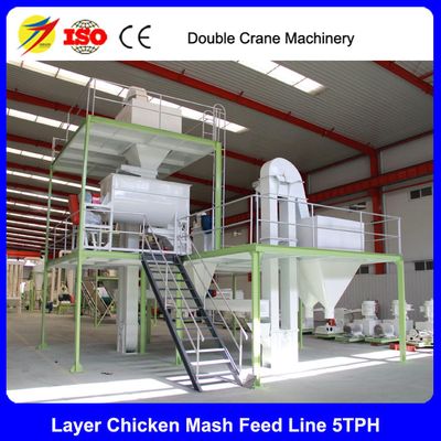 Automatic chicken pig feed production line for making mash feed high quality