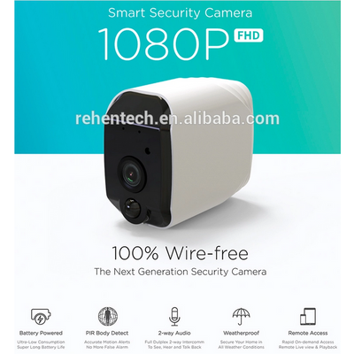 Rehent 1080P WiFi low power consumption surveillance cameras wireless 18650 battery smart phone remo