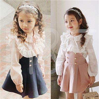 New Summer Baby Girls Falbala Dress European Style Designer Children Dresses Kids Clothes 3-8Y