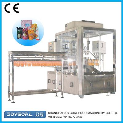 made in China jelly stand up pouch filling and cap-screwing machine
