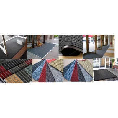 Ribbed Entrance Mat 3' x 5' Charcoal/Blue/Green/Red Pantone Color System
