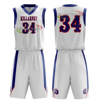 Custom reverse basketball uniform made in China, sublimation print basketball  jersey