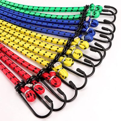 TruckBroToolsBungee Cords with Hooks, 12 Pack Elastic Bungee Straps Includes 40",32", 24", 16",Heavy