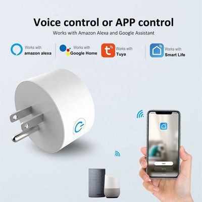 UK Plug Tuya 16A Smart Socket WIFI Socket Remote Voice Control Timing Power Socket With Power