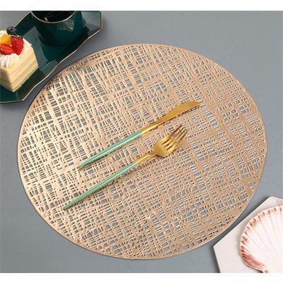 38 cm Gold Colored Table Place Mat for Wedding Decoration
