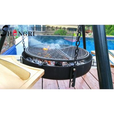Tripod Hanging Outdoor Charcoal BBQ Grill