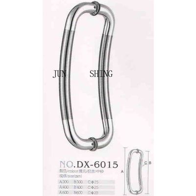 Stainless steel glass door pull curved handle middle section sandblast dx-6015