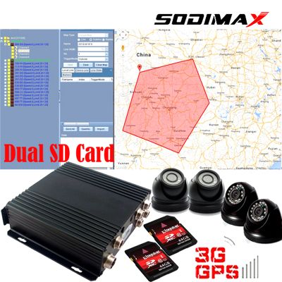 4CH 720P Camera Dual SD Card MDVR 3G/4G SD Card Mobile DVR Supplier