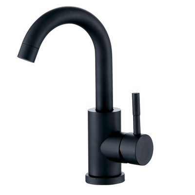 304 stainless steel baking black paint faucet hot and cold basin wash basin faucet