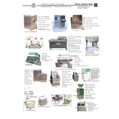 equipment for meat processing