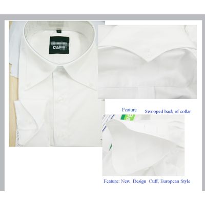 Custom Men Shirt with swooped back collar