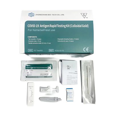 COVID-19 Antigen Rapid Testing Kit (Colloidal Gold) for Home/Self-test Use