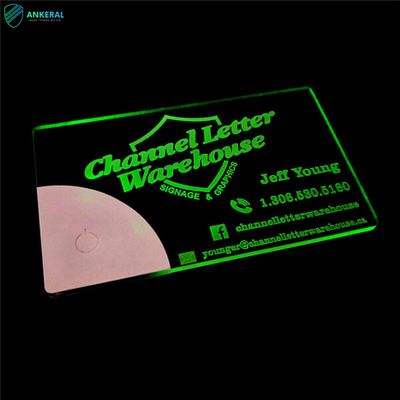 2022 Best Sales LED Acrylic Glow Business Name Card China Factory Top 10 Hot Gifts