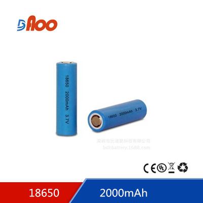 rechargeable lithium ion battery 18650-2000 3.7v 2000mAH 18650 battery