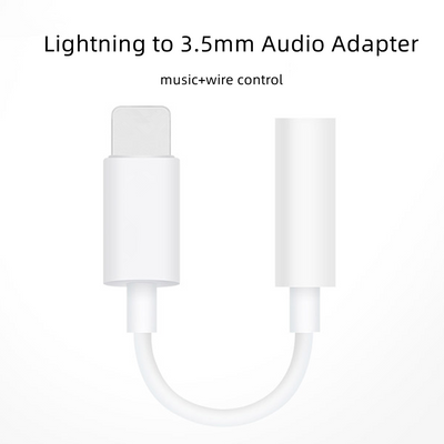 Source Factory Lighting to 3.5 mm Headphone Jack Audio Adapter for Apple iPhone iPad