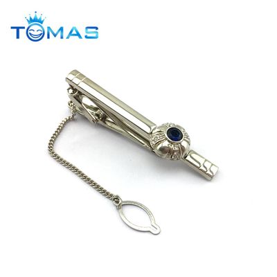 Simple style gold silver rectangle luxury tie clips for men Christmas gifts