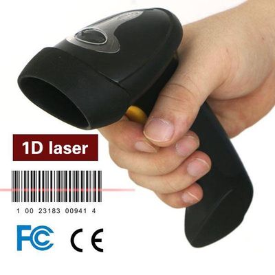 LS007 black handheld USB barcode scanner with 2.4G adapter,USB cable