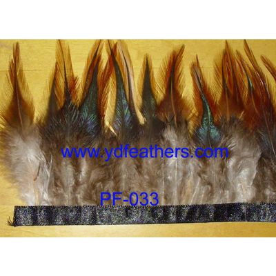 Rooster/coque/cock saddles feather fringe/trimming from China