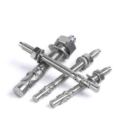 SS304 Wedge Anchor Expansion Bolt With Nut And Washer Through Bolt DIN ...