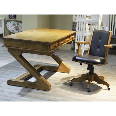 Solid Wood Work Desk And Chair/Rubber Wood Furniture