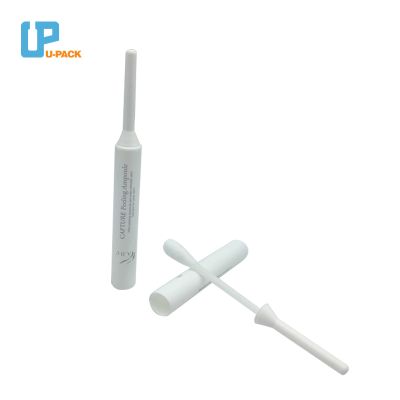 plastic cosmetic tube with cotton swab applicator for peeling product