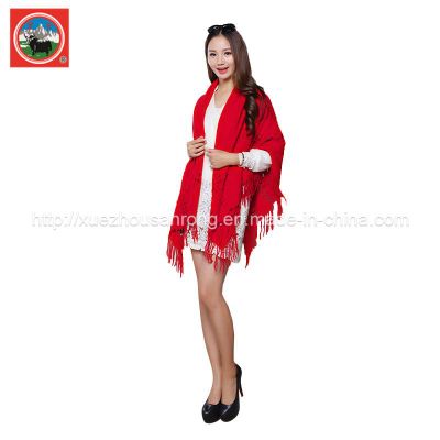 yak wool /cashmere knitted embroidered Ladies' shawl