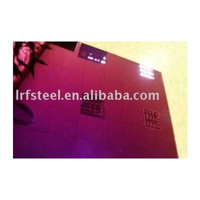 Colored Stainless Steel Plate Sheet Mirror Red Rose XTJ-059