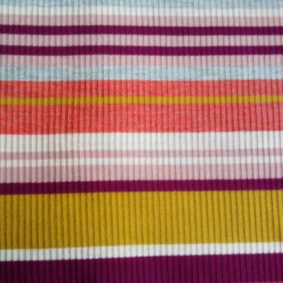 3x3 rib with yarn dyed stripe