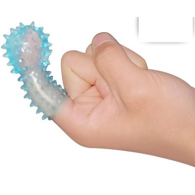 Women's G-spot finger cover with thorn crystal egg jumping fun products