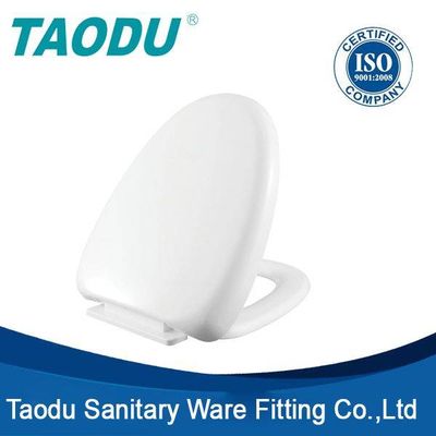 chaozhou white plastic toilet seat cover with soft close hinge  TD-327