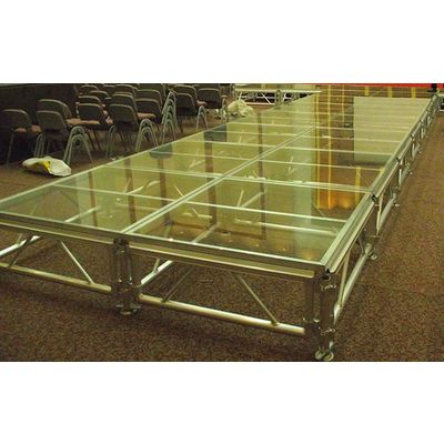 Aluminum Outdoor Stage, non-slip surface, Trussing stage platform adjustable height