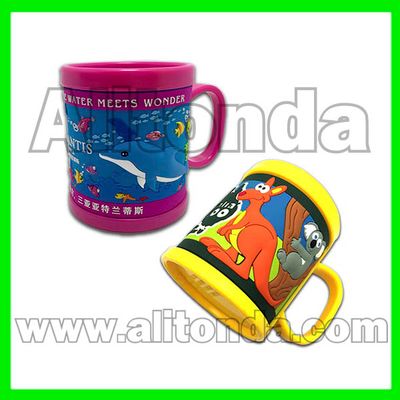PVC cartoon animal cute children mugs high quality for promotional gifts
