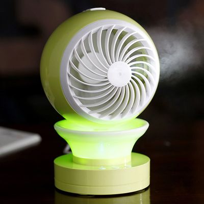 Electric Fan with Humidifier and LED Light