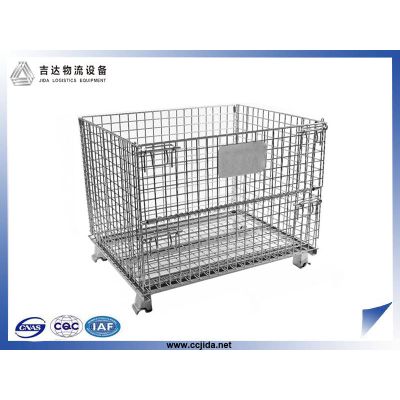Hot sale OEM special galvanized Wire Mesh Storage Cage container with wheels