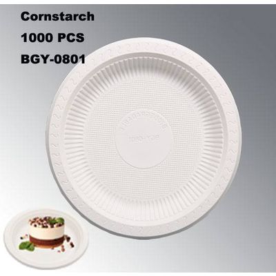 BGY-0801 Plate degradable high quality cornstarch tableware