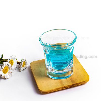Mini Round Mouth Square Clear Glass Cup for Drinking White Wine And Whiskey