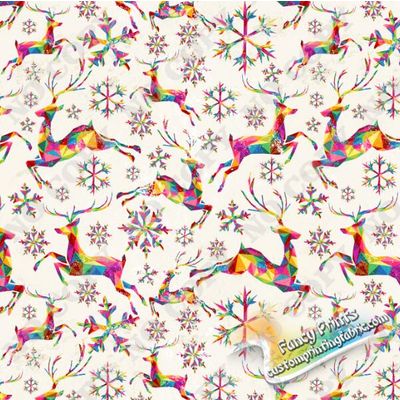 colorful deer fabric for satin fabric