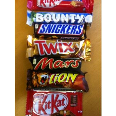 Bounty , Snicker , Mars , Twix , Milky Way