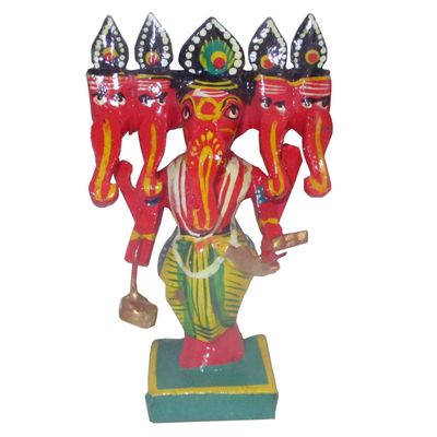 Wood Lord Ganesha Idol