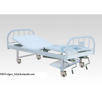 Movable plastic-sprayed double shakes hospital bedA-61
